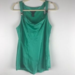 WHBM | Green Silk Tank Top